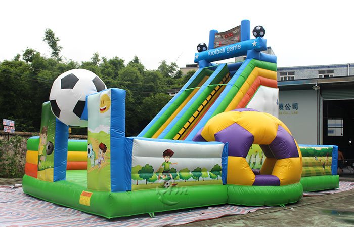giant blue OEM inflatable slide AOMIAO 3