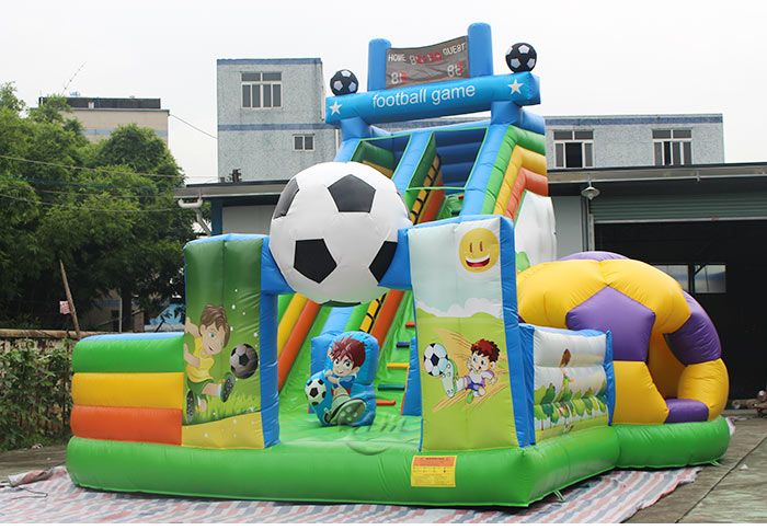 giant blue OEM inflatable slide AOMIAO 4