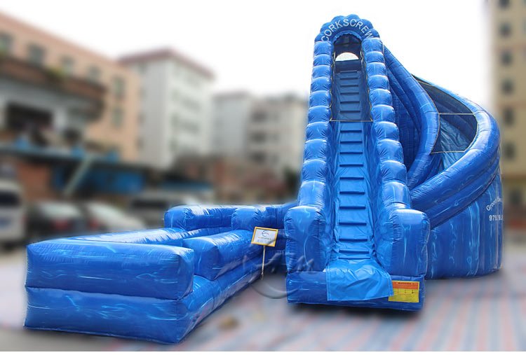 dry Custom crush inflatable slide blue AOMIAO 2