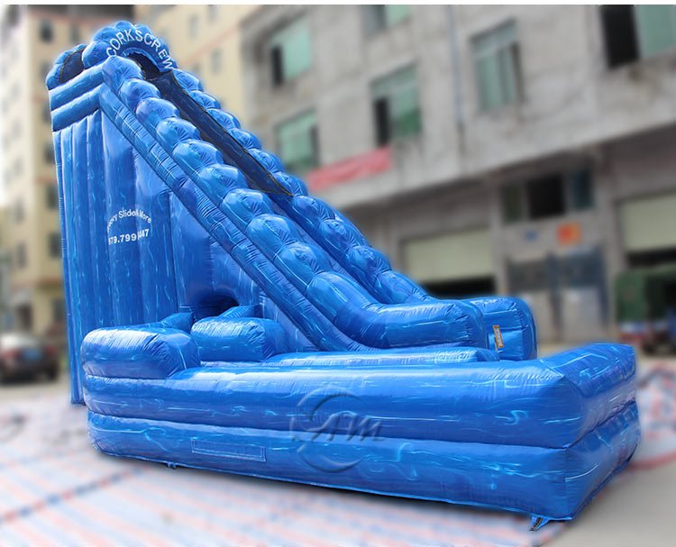 dry Custom crush inflatable slide blue AOMIAO 5