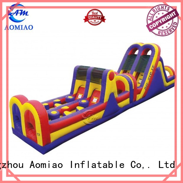 Quality AOMIAO Brand commercial inflatable backyard obstacle course 1