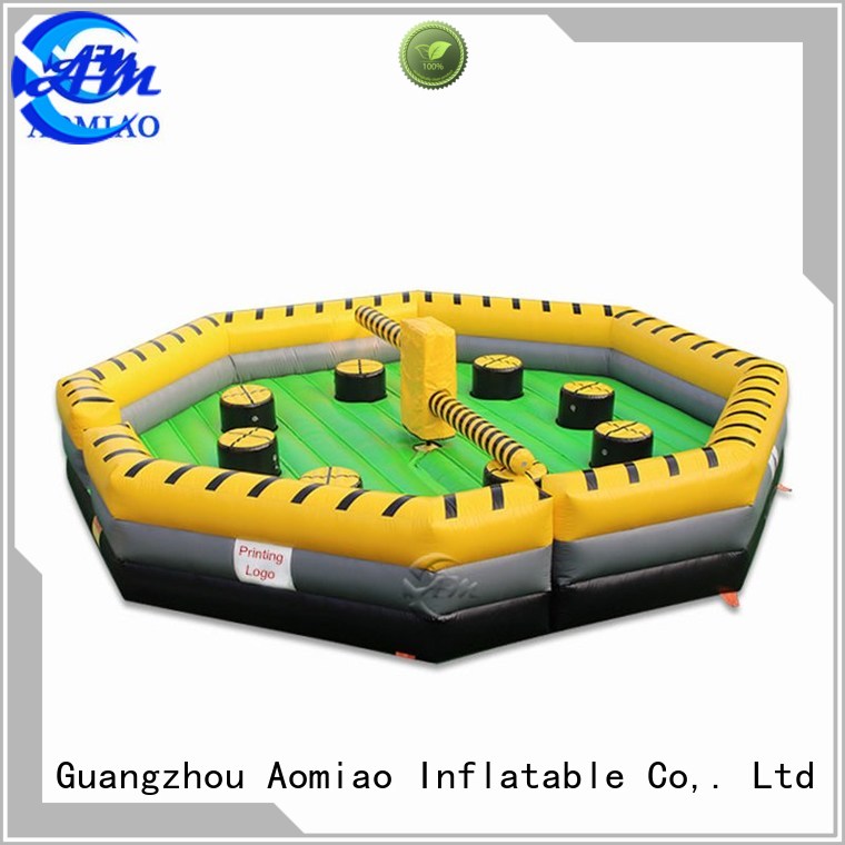wipeout game meltdown inflatable inflatable bouncy castle with water slide AOMIAO Brand 1
