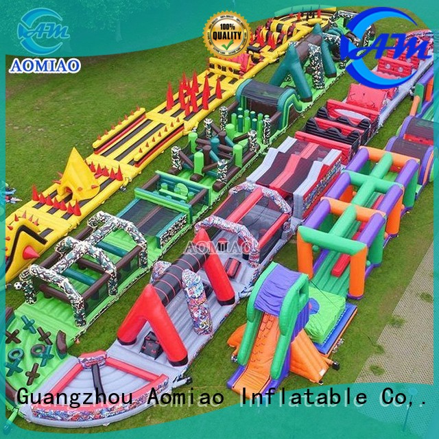inflatable obstacles OEM backyard obstacle course AOMIAO 1