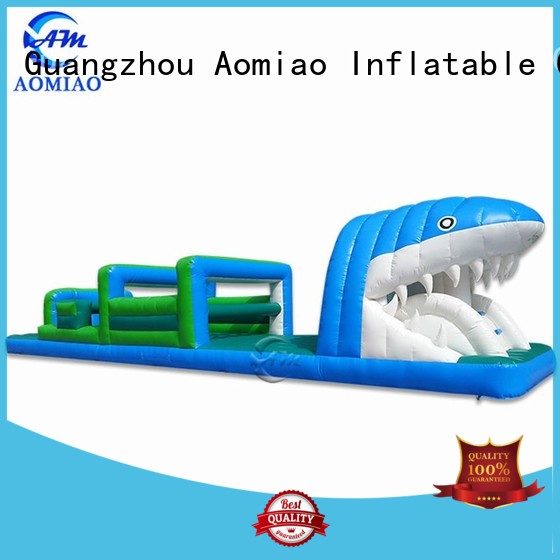obstacles inflatable commercial shark backyard obstacle course AOMIAO 1