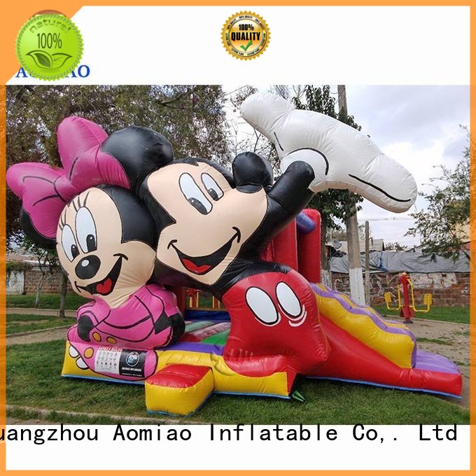 AOMIAO 5m inflatable bouncy castle with slide exporter for sale 1