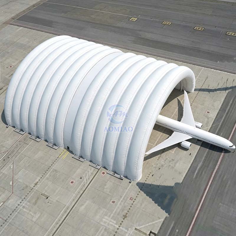 Giant Commercial Inflatable Aeroplane Helicopter Hangar Air Support Structure Aircraft Storage Buildings 2