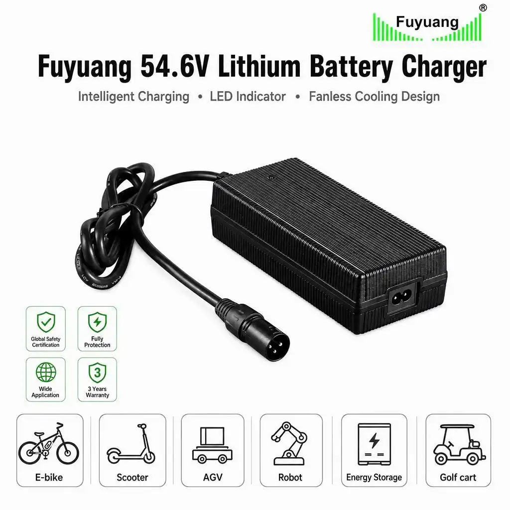 48V 54.6V E-Bike Battery Charger 2A to 20A 120W to 1200W for Scooter Robotics 1