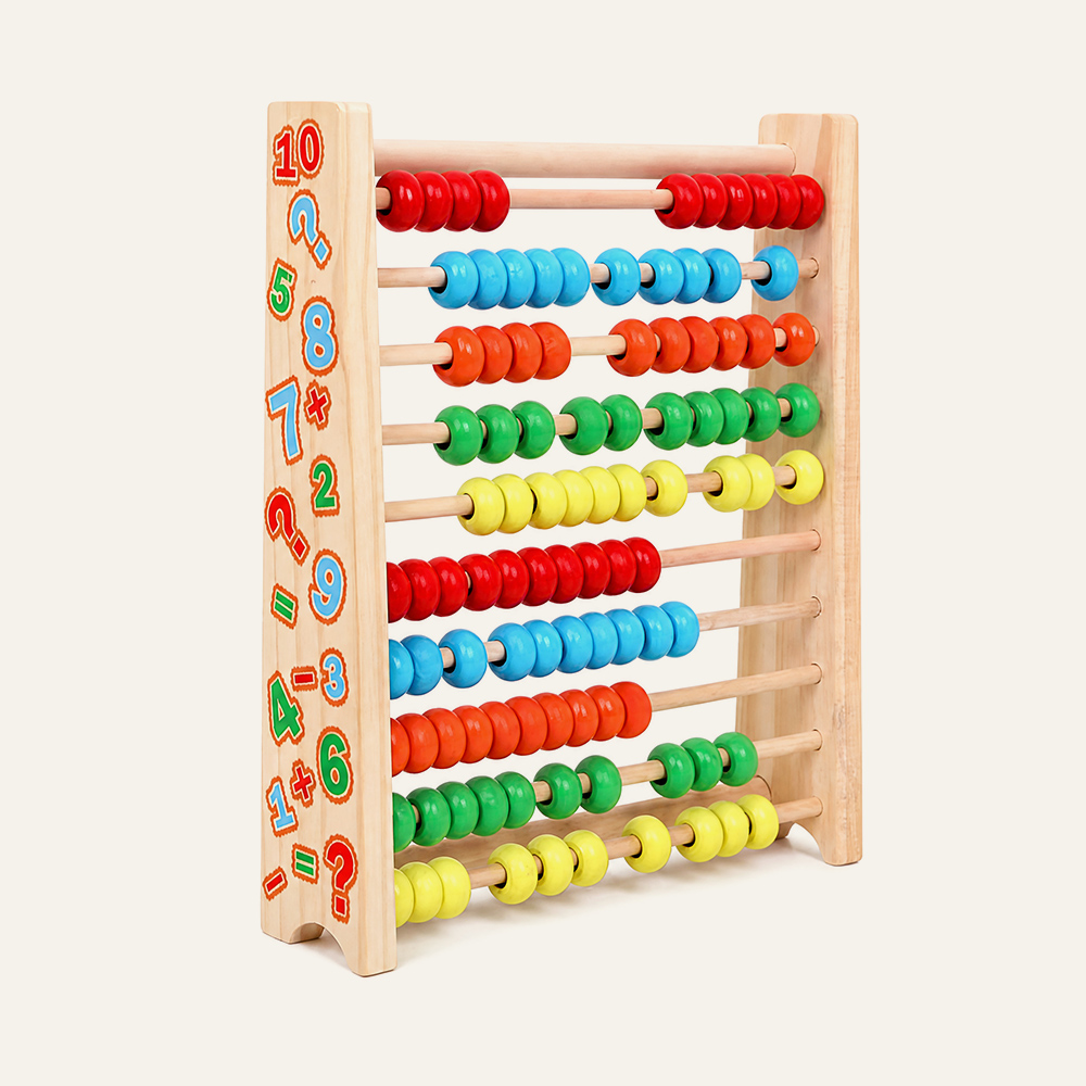 Montessori-Zählrahmen aus Massivholz mit Farbperlen für den mathematischen Unterricht im Vorschulalter | Direkt vom Hersteller 3