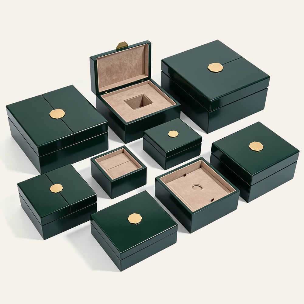 Luxuriöse Geschenkbox aus Holz mit Doppeltür, Aufbewahrungsbox mit individuellem Samteinsatz, Großhandel direkt vom Hersteller