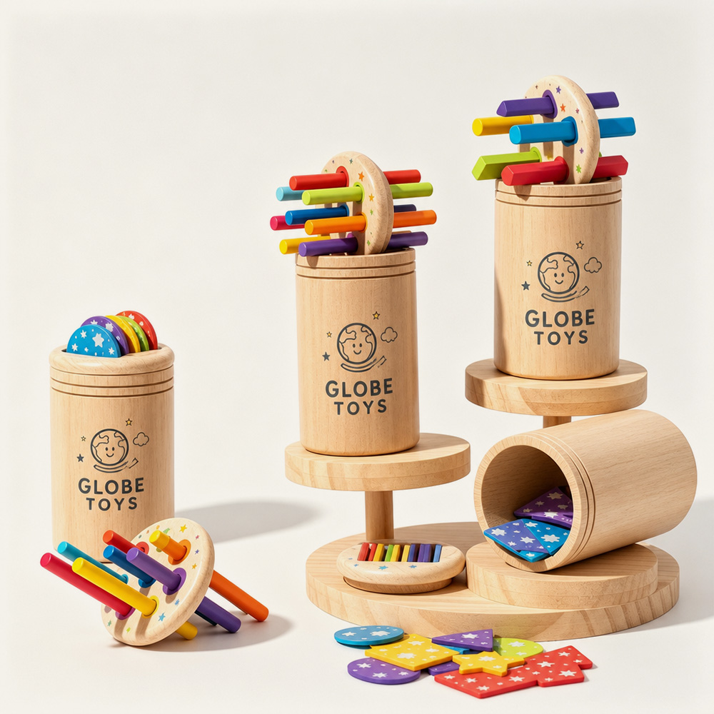 Cubo de madera para clasificar colores, juguete sensorial Montessori para niños pequeños, juego cognitivo temprano. 3