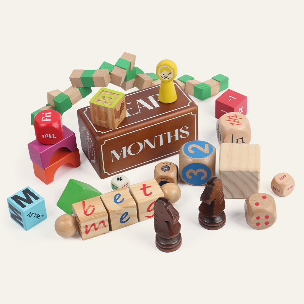 Montessori-Holzbausteinset mit verschiedenen Themen für die frühe Kindheit – Lernspielzeug für Kinder, Förderung von Kognition, Rechtschreibung und Mathematik – Großhändler 1