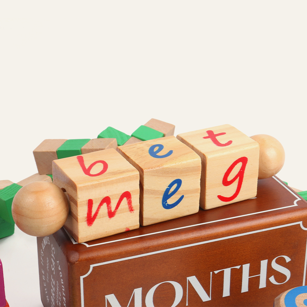 Montessori-Holzbausteinset mit verschiedenen Themen für die frühe Kindheit – Lernspielzeug für Kinder, Förderung von Kognition, Rechtschreibung und Mathematik – Großhändler 3