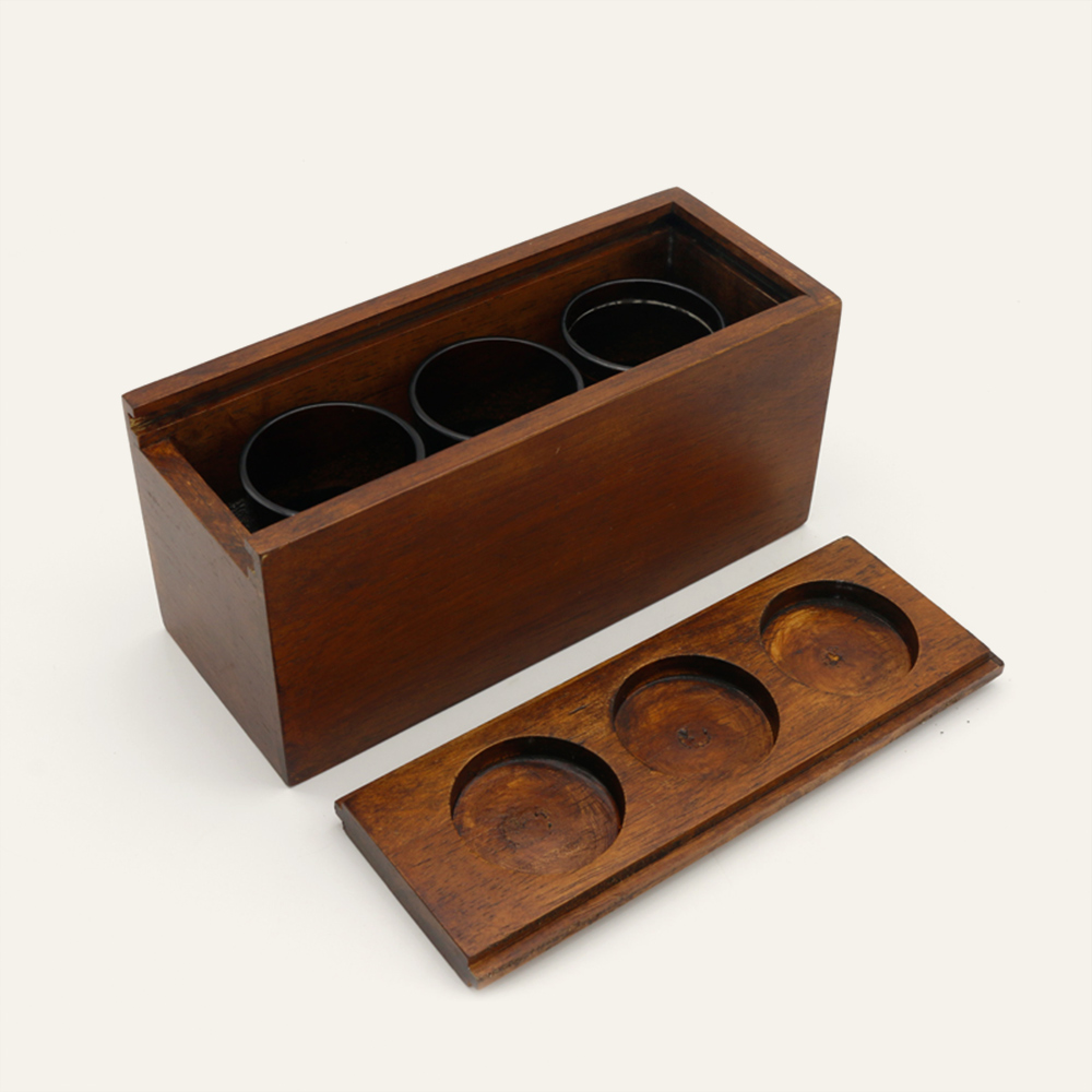 Aufbewahrungsbox aus Holz für Gläsersets mit Schiebedeckel, Lasergravur und individueller Größenanpassung möglich 2