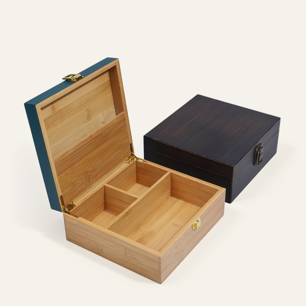 Verpackungsbox für Bambus-Teesets, Mehrfach-Teezubehör-Organizer, kundenspezifische Box, Großhandelshersteller 4