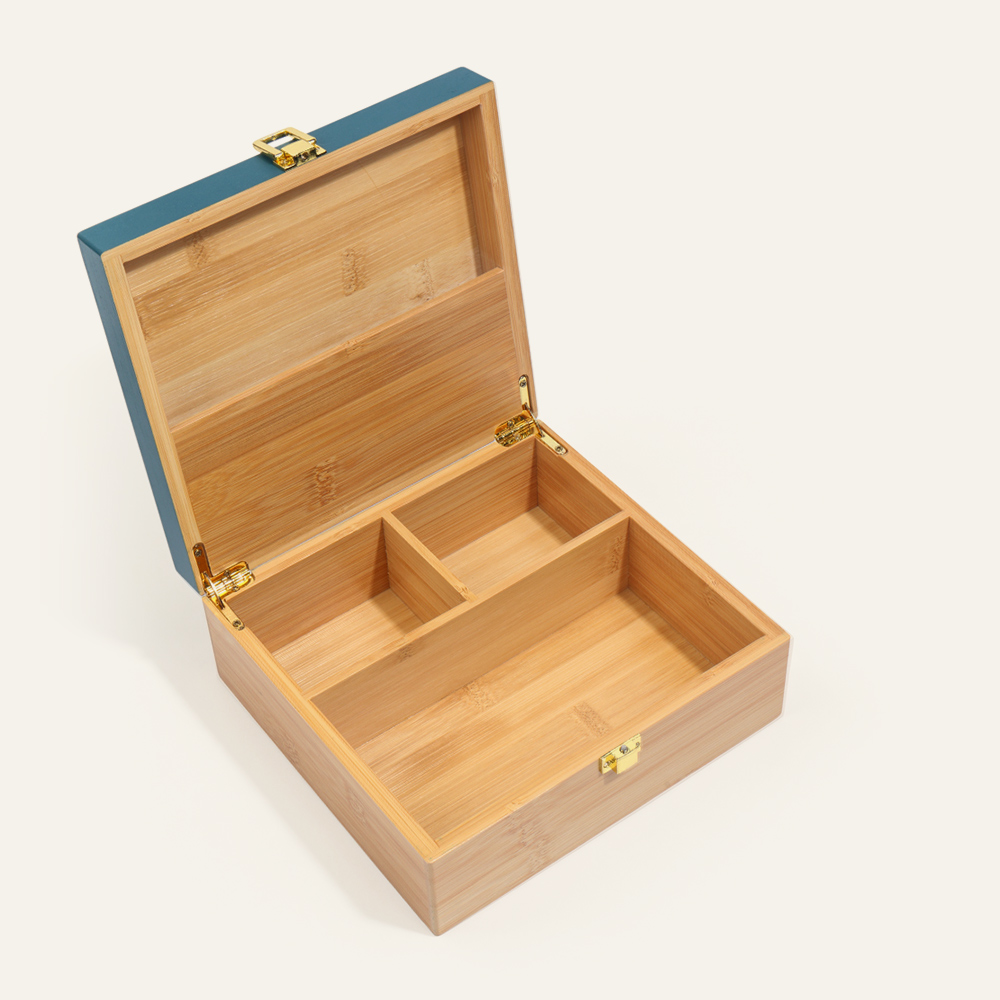 Verpackungsbox für Bambus-Teesets, Mehrfach-Teezubehör-Organizer, kundenspezifische Box, Großhandelshersteller 3