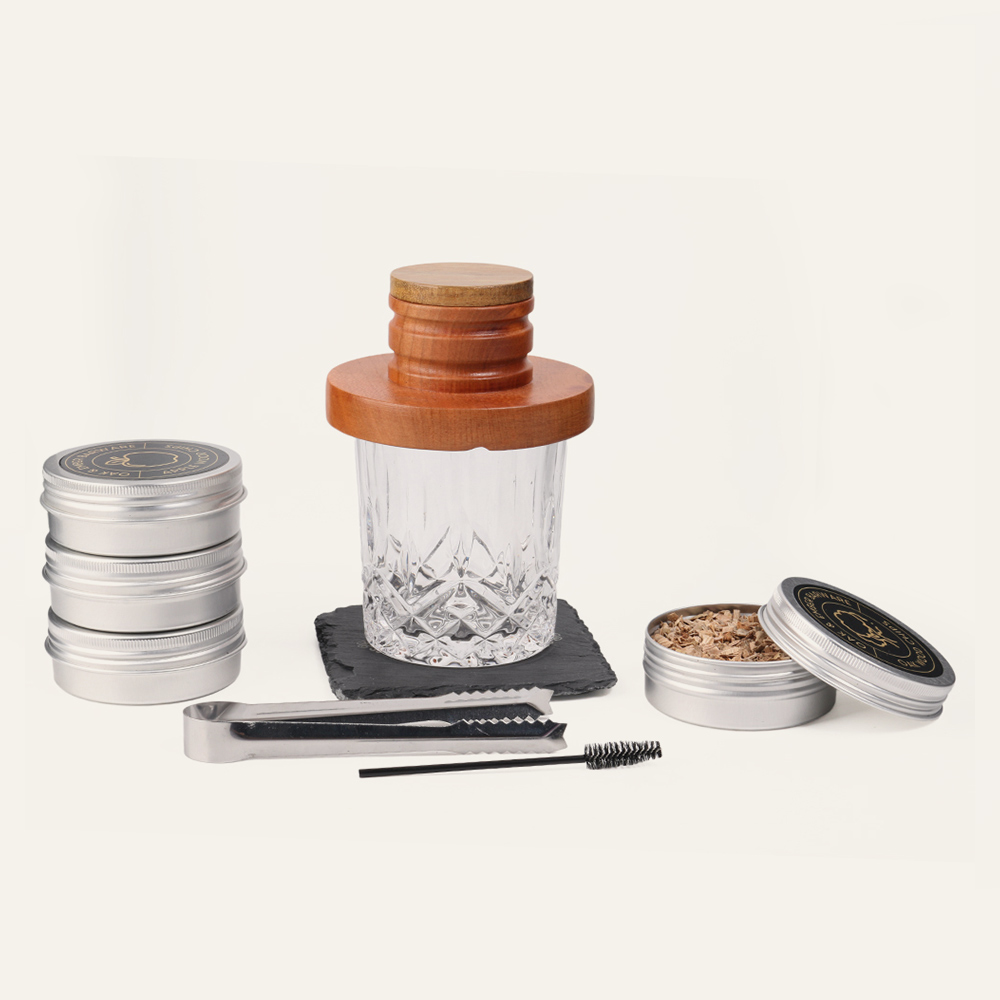 Kit fumoir à cocktails White Oak Ring, kit de barman pour infusion de whisky premium, vente en gros, marque privée 2