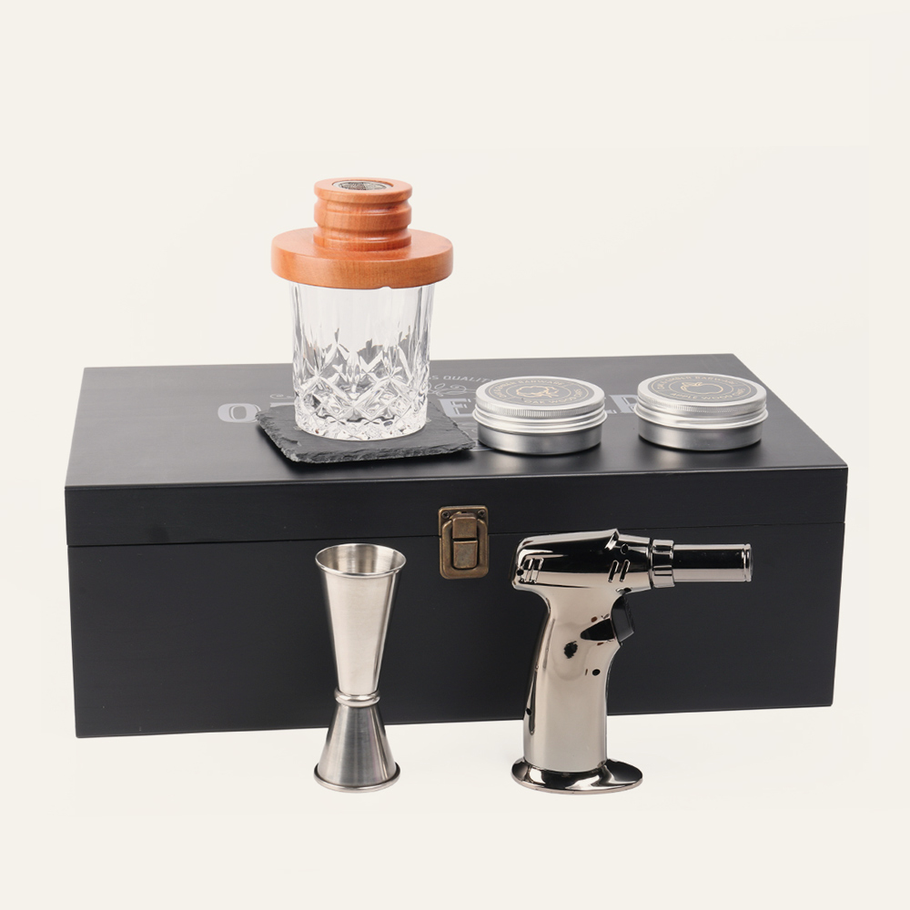 Kit fumoir à cocktails White Oak Ring, kit de barman pour infusion de whisky premium, vente en gros, marque privée 3