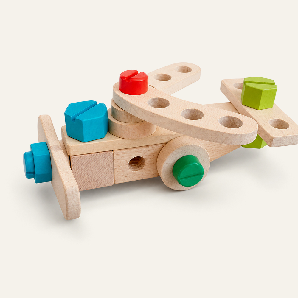 Juego de caja de herramientas de madera Montessori para niños, kit de construcción para juegos de simulación, juguete educativo de montaje DIY, proveedor mayorista. 3