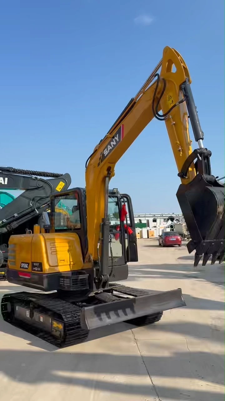 SANY SY55C Used 5.5 Ton Excavator Compact Crawler Excavator for Construction 1