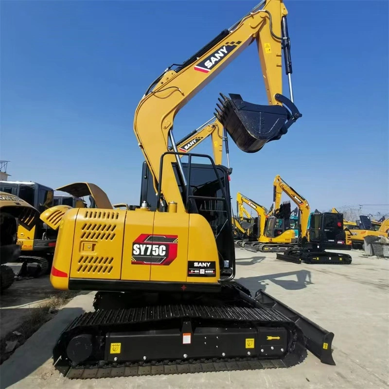 SANY SY75C Used 7.5 Ton Excavator Compact Crawler Excavator for Sale 1