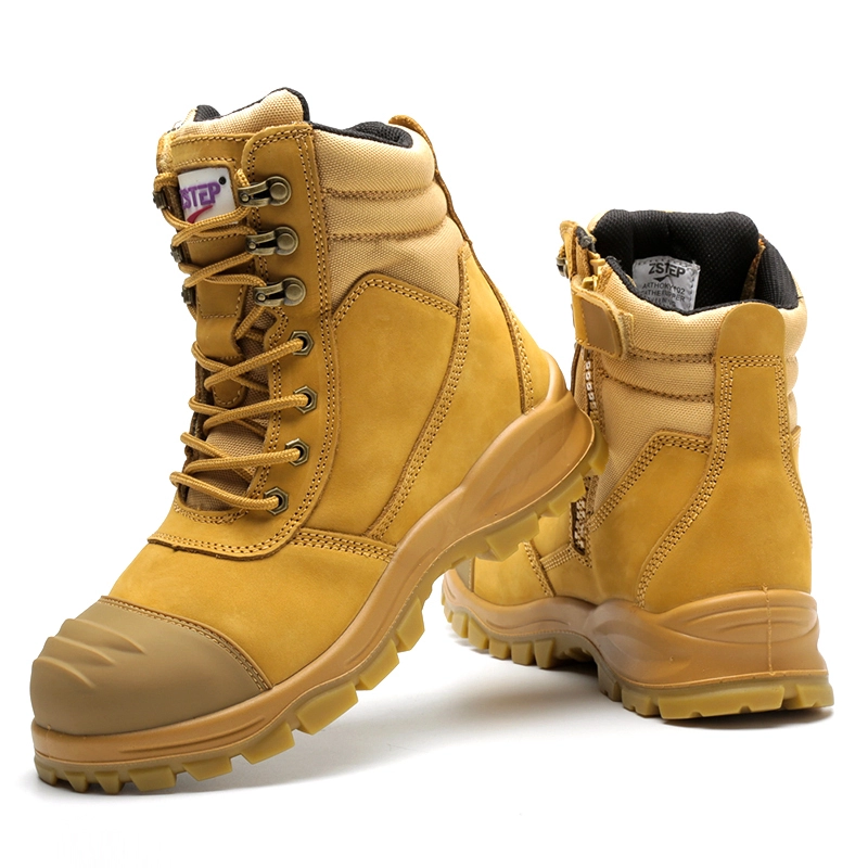 Zstep nubuck leather high cut zipper work boots 1