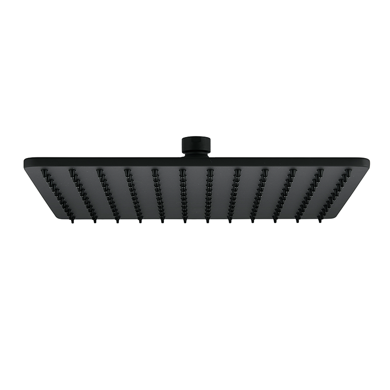 304 Stainless Steel Square Rain Shower Head, Matte Black Finish 1