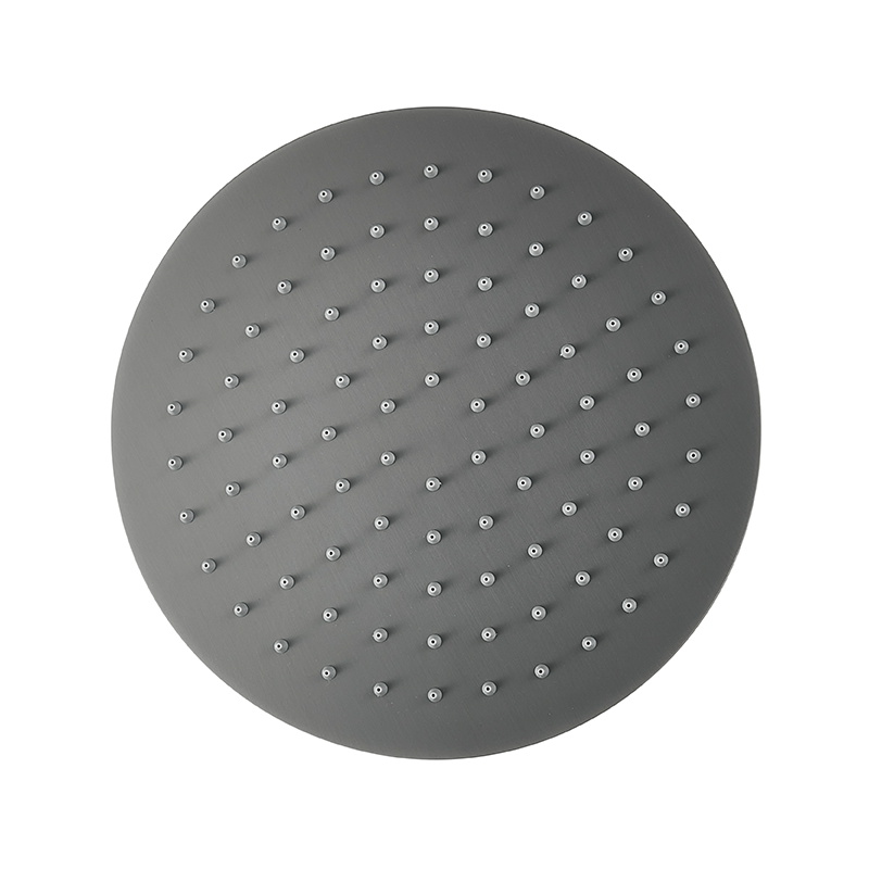 Ultra-Thin 304 Stainless Steel Round Shower Head, Gun-Gray 250mm 2