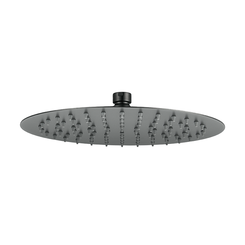 Ultra-Thin 304 Stainless Steel Round Shower Head, Gun-Gray 250mm 1