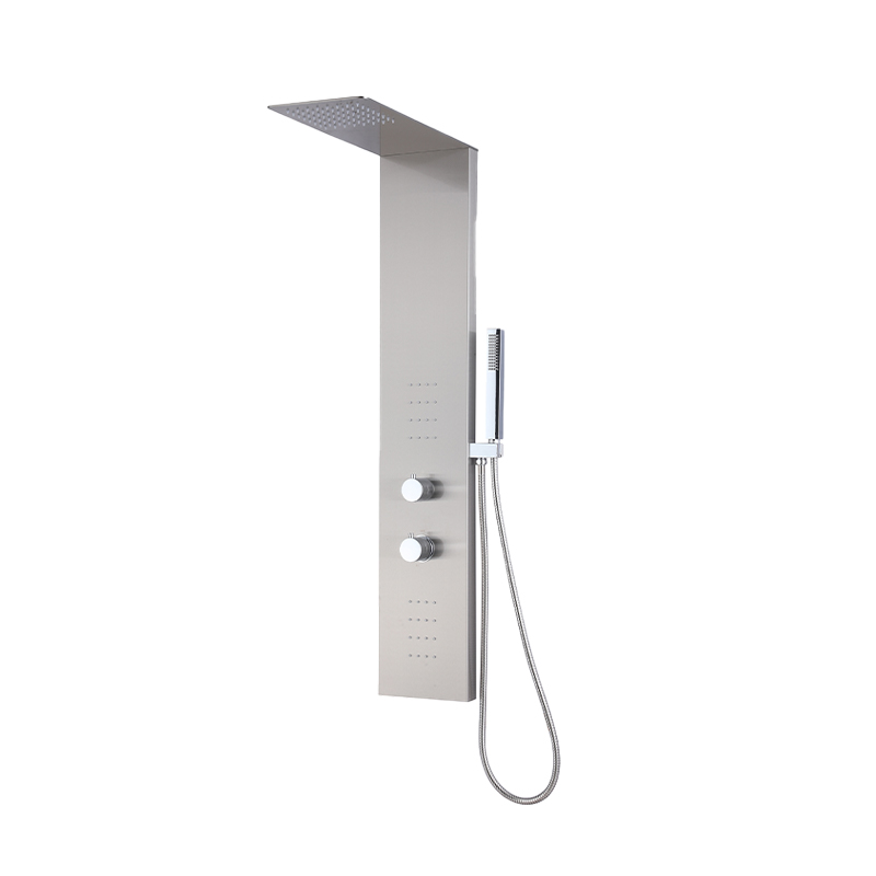 Brushed Stainless Steel Shower Panel - Anti-Fingerprint 3-Function 1