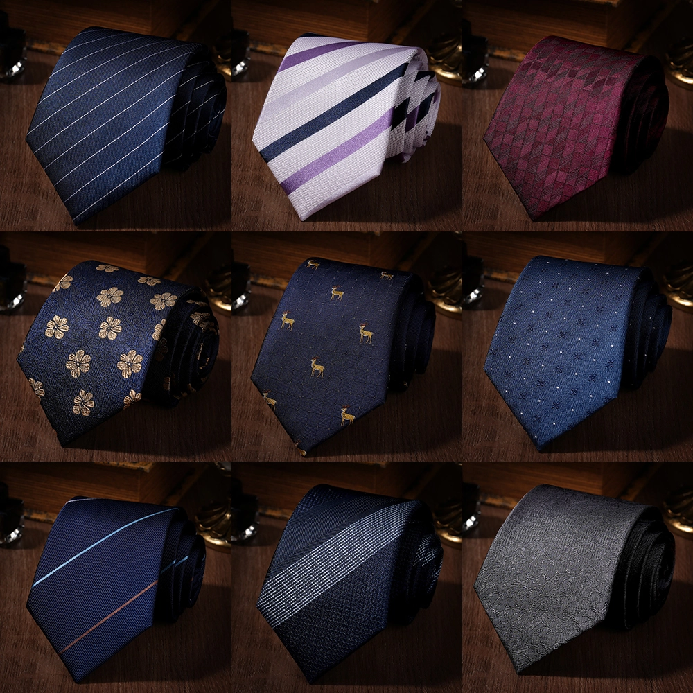 FST-02 Silk Jacquard Ties for Men Classic Woven Necktie for Wedding Business Formal Occasions 1