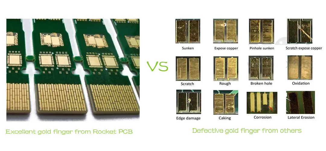 Rocket PCB optional gold column finger for import 6