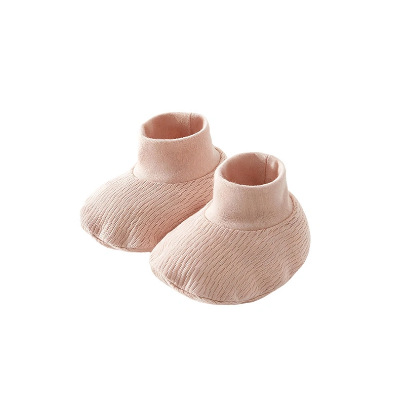 100% Cotton Solid Color Baby Booties Unisex for Boys and Girls 1