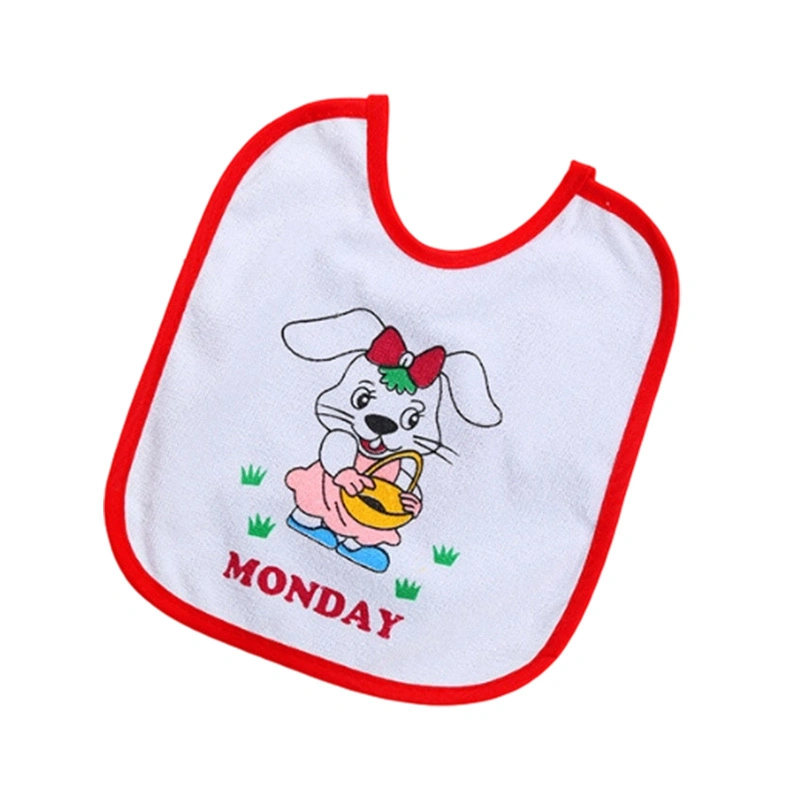 Week Theme Cartoon Baby Bib 7 Pcs Set Unisex for Boys and Girls 1