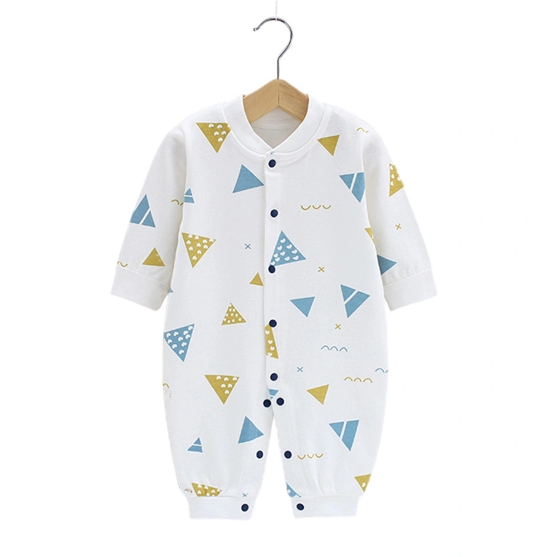 100% Combed Cotton Printed pattern Baby Long Sleeve Romper 1
