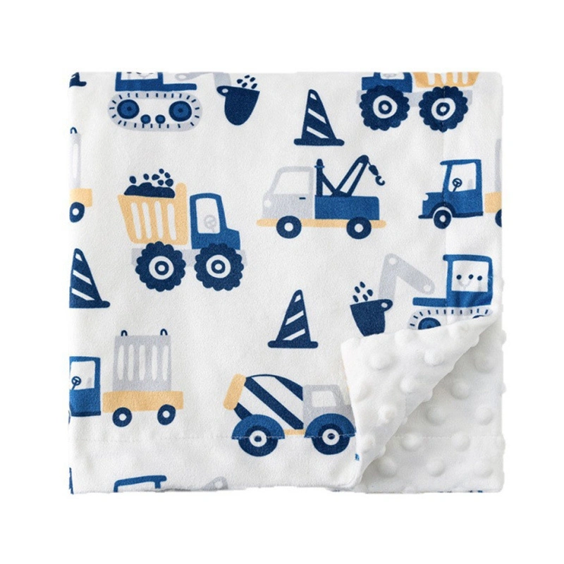 Double Layer Flannel Dot Baby Blanket 1