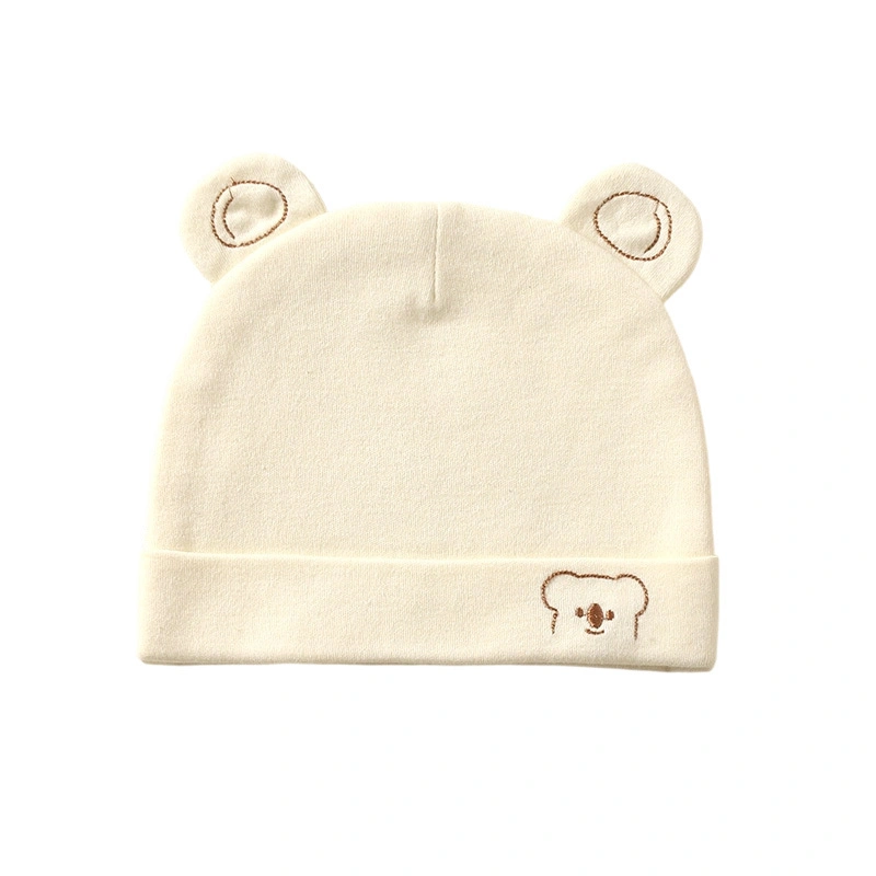 Baby Bear Ear Hat 100 Cotton Solid Color Unisex 1