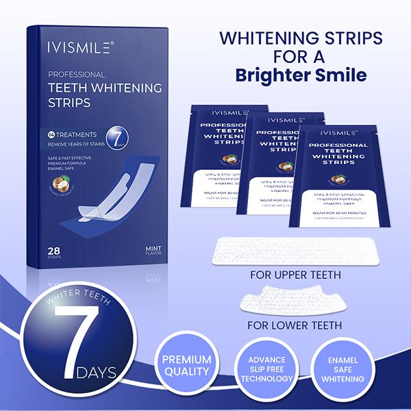 Tiras blanqueadoras dentales profesionales OEM para dientes sensibles 5