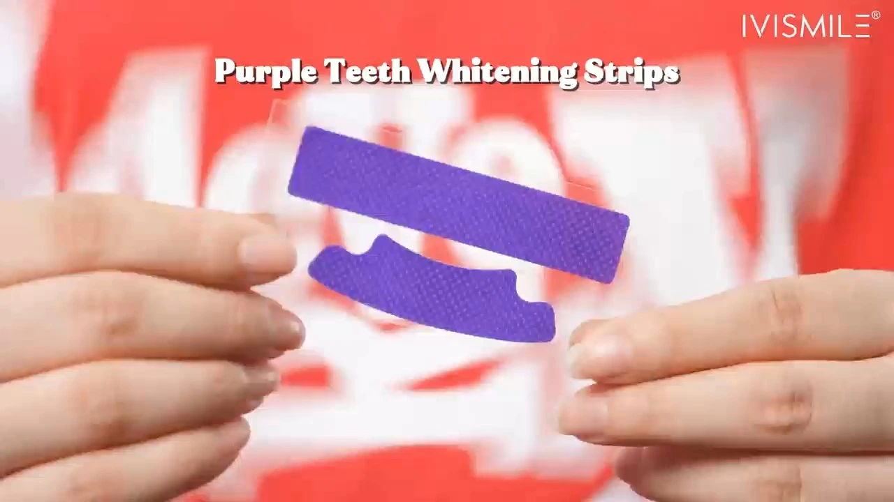 Wholesale Purple Color Correcting Teeth Whitening Strips OEM 1
