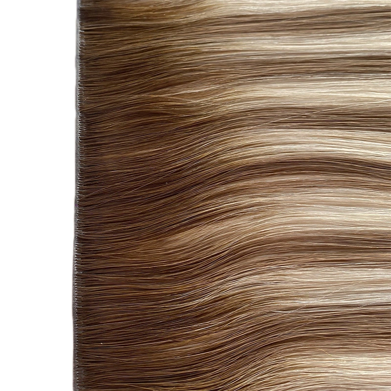 Injected Tape Weft Straight Harbin Color Human Hair Extensions 1