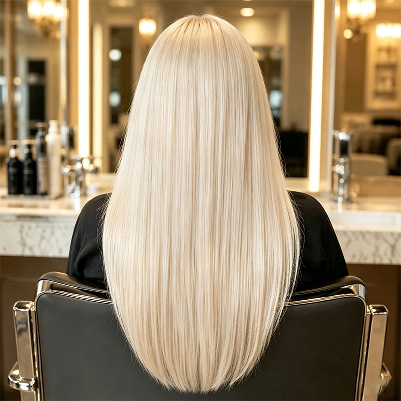 Lace Topper Straight Ivory Color Human Hair Topper 1