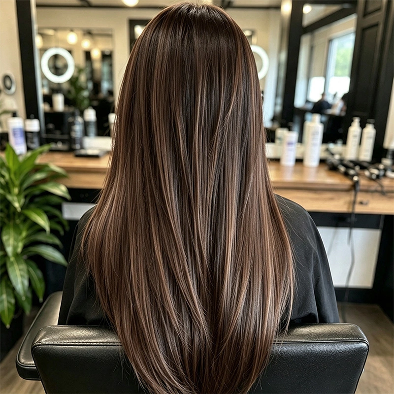 Human Hair Wig Straight Mukden Color Human Hair 1