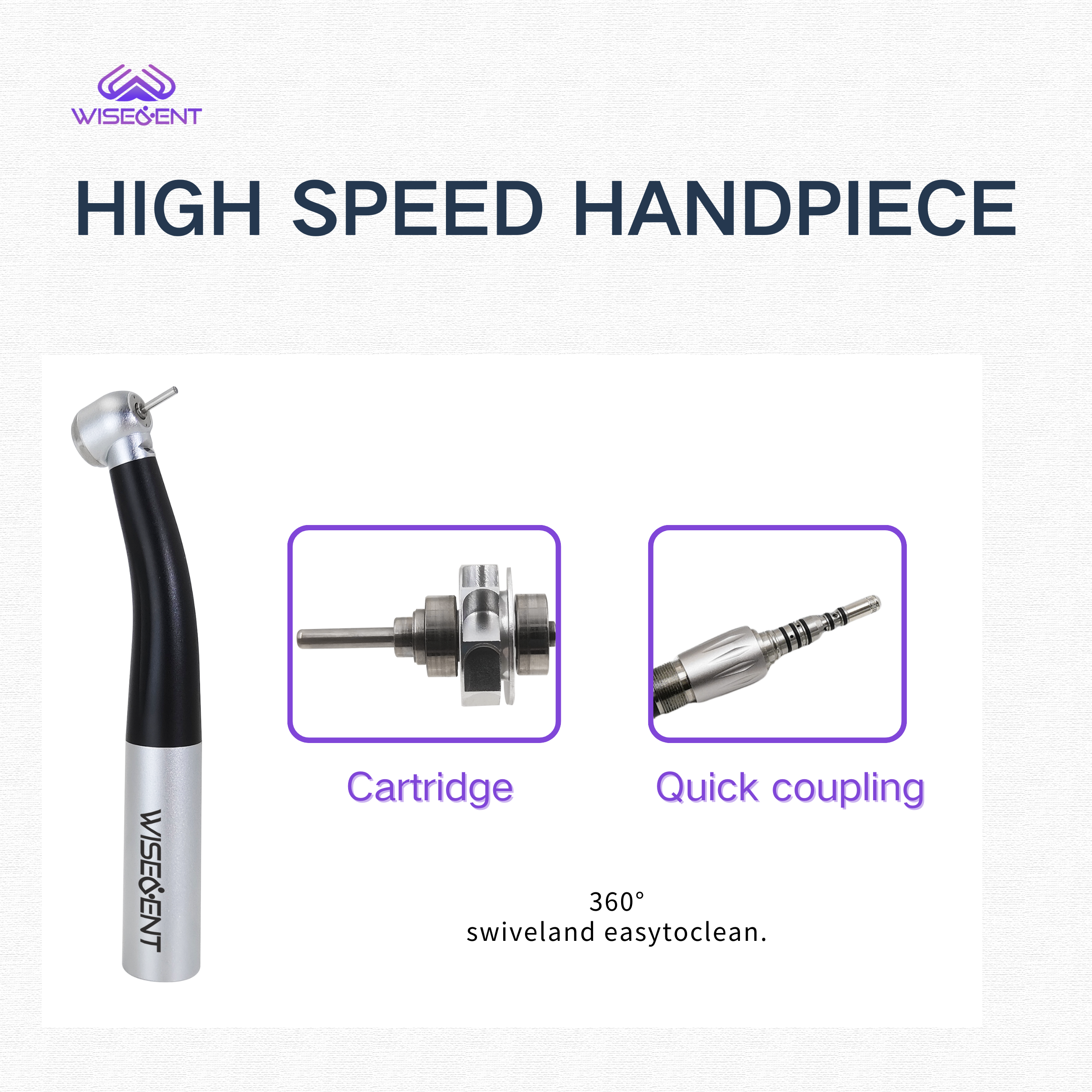 WISEDENT - Foshan New Launch Dental Fiber Optic LED Handpiece High Speed With Quick Coupling BR-162E 10