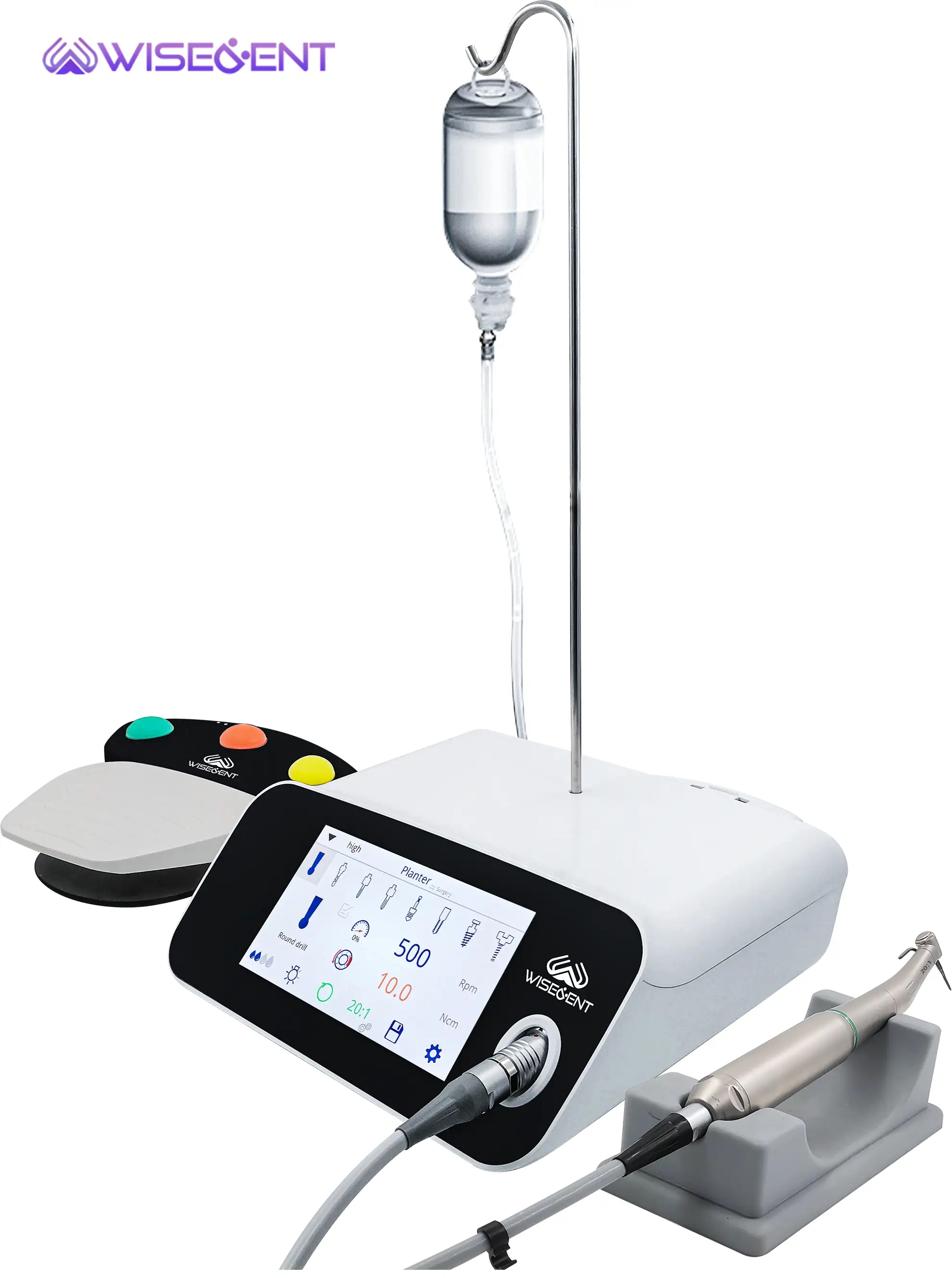 WISEDENT - Physiodispenser Dental Implant Motor &amp; Surgery 2 in 1 Machine LED Handpiece Implant Wise Plus 1