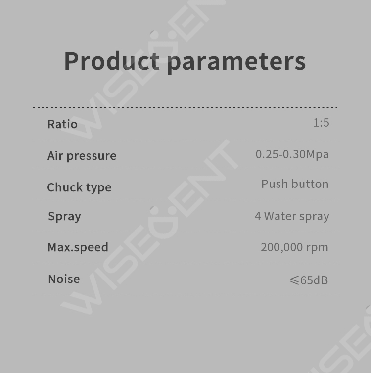 WISEDENT - 1 5 Increase Speed Handpiece Push Bottom Contra Angle BR-422SS-15 with Stainless Steel material 9