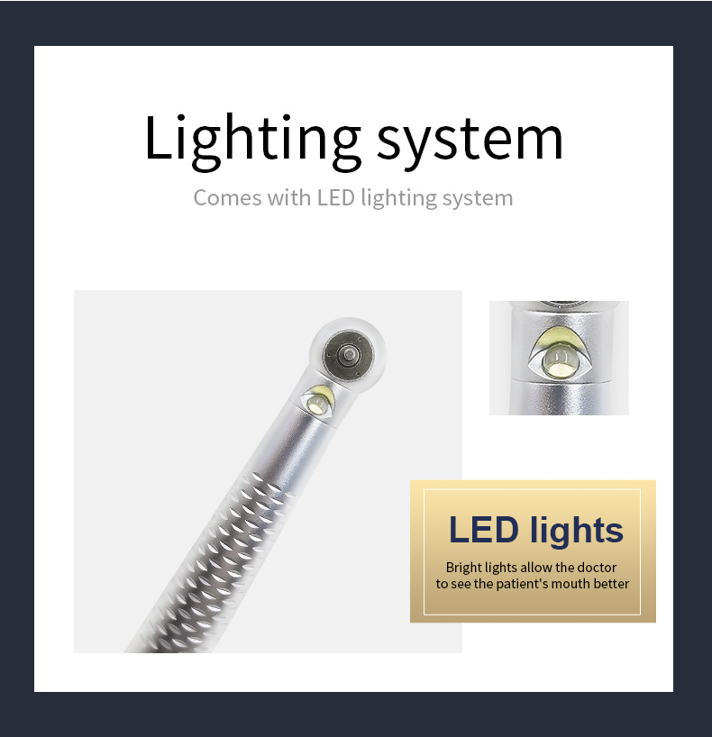 WISEDENT - China Manufacturer Promotion Denta LED Handpiece High Speed Torque/Standard Head 3 Water Spary BR-164PH 8