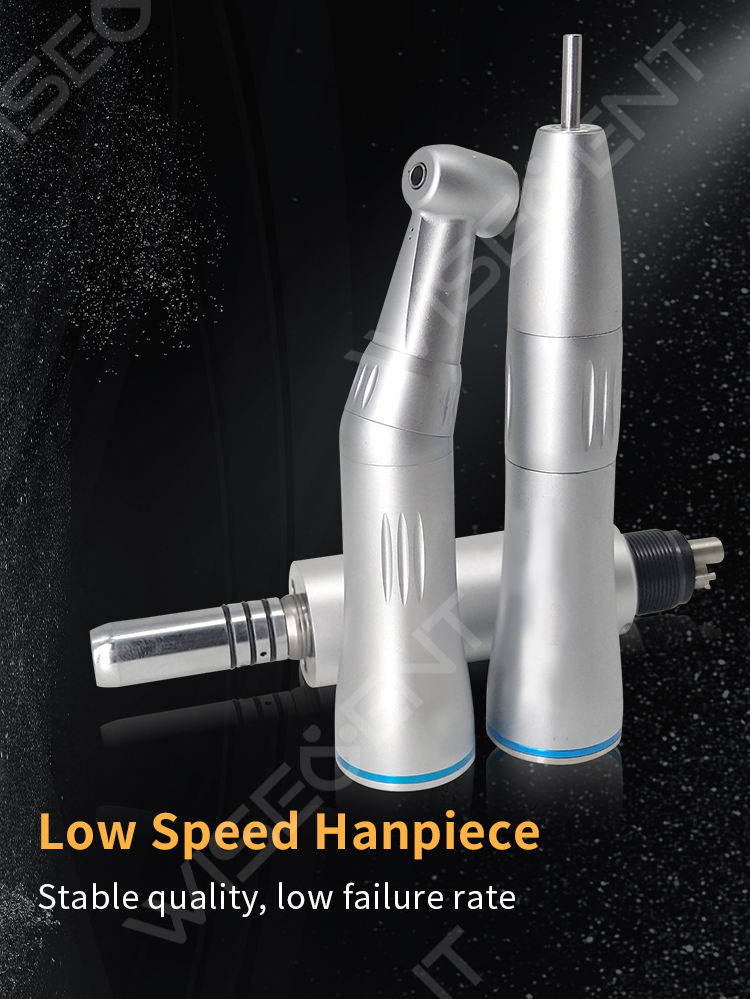 WISEDENT - Internal water spray Dental low speed handpiece J type push button contra angle low speed handpiece 8