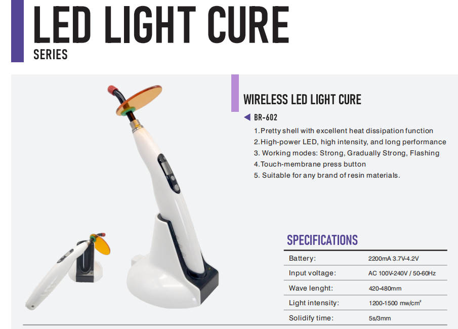 WISEDENT - Woodpecker Type Wireless Dental light cure Lamp Led Curing Light Light Cure 7