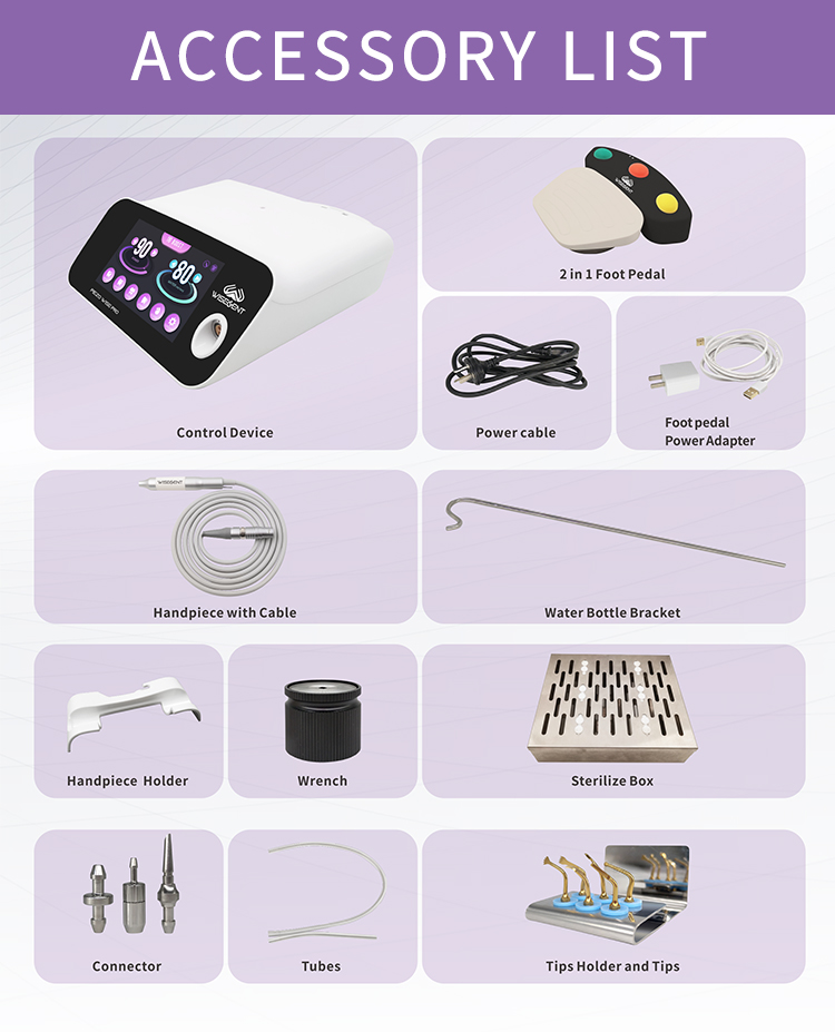 WISEDENT - Dantal Medical Piezomed Bone Surgery LED Handpiece Tips For Ultrasurgery BR-100AI 10