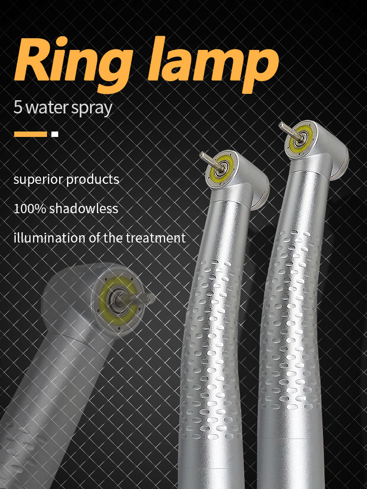 WISEDENT -Super Quality Dental High Speed Handpiece Shadowless Circle Light Air Turbine BR-164AS 6