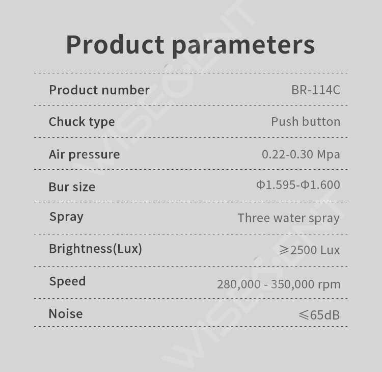 WISEDENT - High Quality Anti-Back design 45 degree Dental Handpiece Wholesale High speed handpiece BR-114C 8